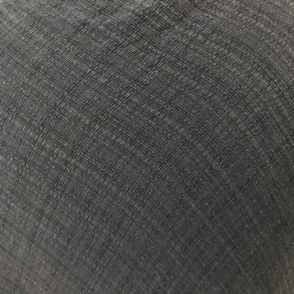 Eileen Fisher L Linen Dress V-Neck Sleeveless Basket Crepe Graphite Gray 0752 - Picture 6 of 14